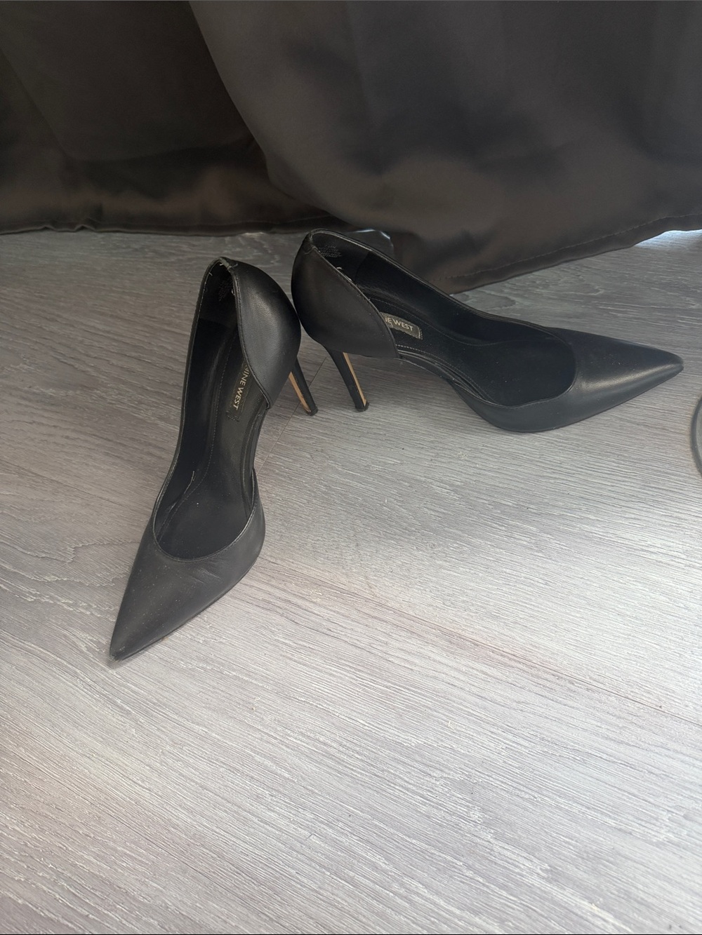 Nine West Black Pointed-Toe Stiletto Pumps